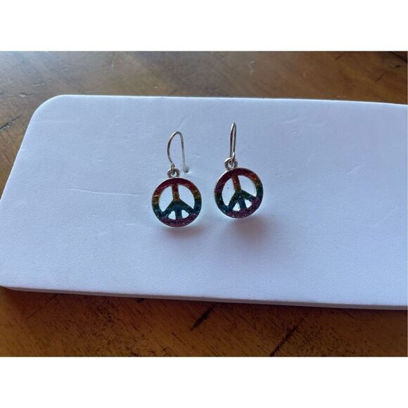 No Brand Jewelry - Peace Earrings - Costume Jewelry
